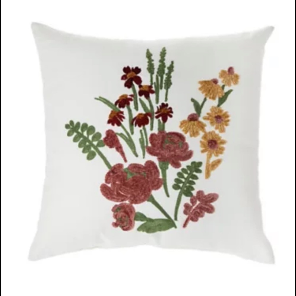 New Mixed Floral Bouquet Throw Pillow